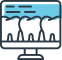 Computer-generated graphic depicting an x-ray of a tooth.