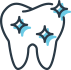 Computer-generated graphic depicting a cosmetic dentistry makeover