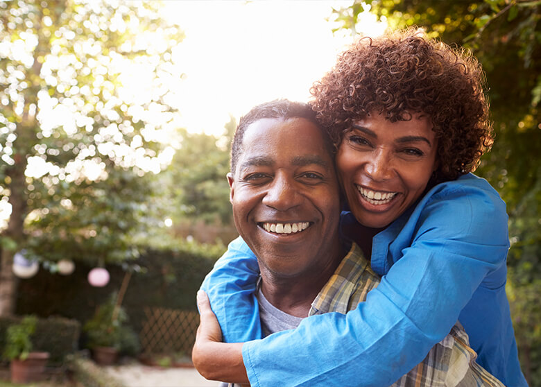 couple smiling