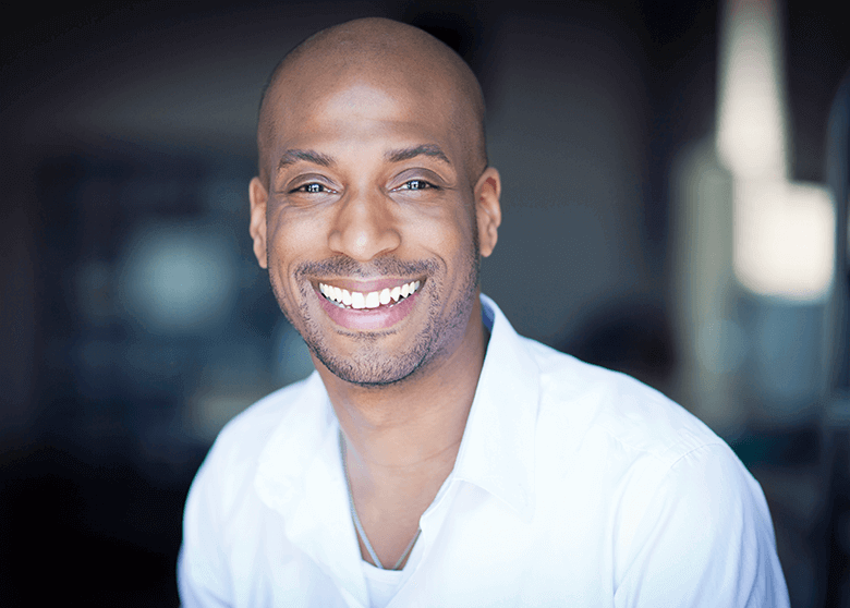 Smiling man with bright white teeth