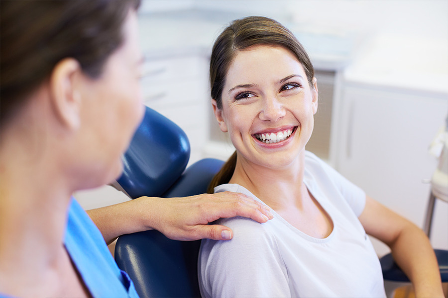 woman at the dentist